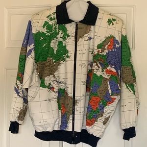 Vintage world map jacket.